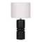 22" Black Ceramic Table Lamp with White Fabric Shade by Ashland®